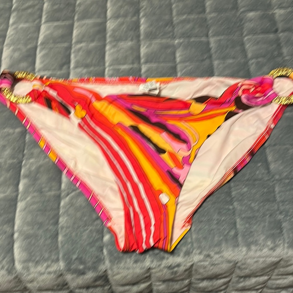 Trina Turk Pink and Red Bikini Swim bottom only